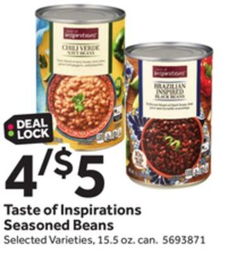 Stop&Shop Taste of inspirations seasoned beans offer