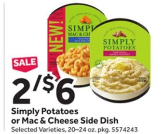 Stop&Shop Simply potatoes or mac & cheese side dish offer