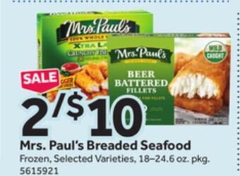 Stop&Shop Mrs. paul's breaded seafood offer