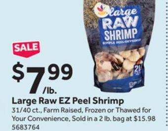 Stop&Shop Large raw ez peel shrimp offer