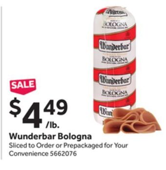 Stop&Shop Wunderbar bologna offer