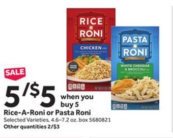 Stop&Shop Rice-a-roni or pasta roni offer