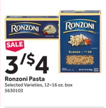 Stop&Shop Ronzoni pasta offer