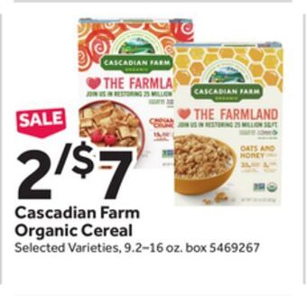 Stop&Shop Cascadian farm organic cereal offer