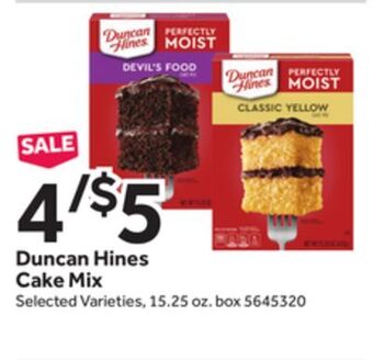 Stop&Shop Duncan hines cake mix offer