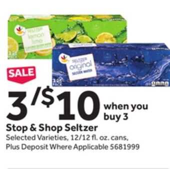 Stop&Shop Stop & shop seltzer offer