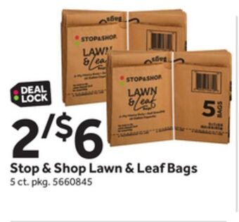Stop&Shop Stop & shop lawn & leaf bags offer
