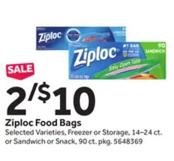 Stop&Shop Ziploc food bags offer