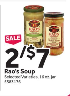 Stop&Shop Rao's soup offer