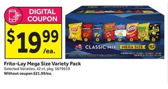 Stop&Shop Frito-lay mega size variety pack offer