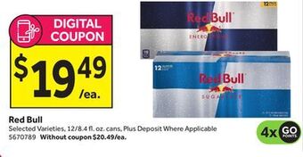 Stop&Shop Red bull offer