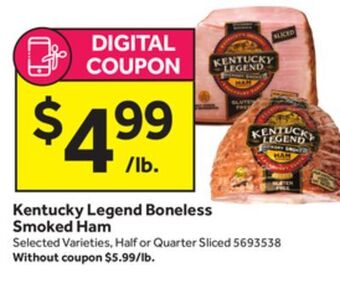 Stop&Shop Kentucky legend boneless smoked ham offer