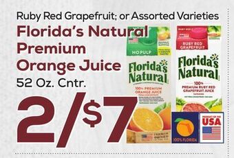DeCicco & Sons Florida's natural premium orange juice offer