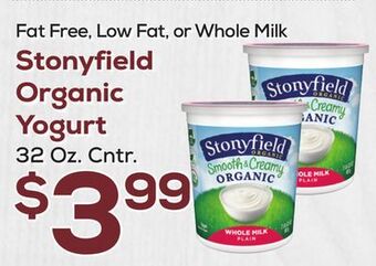 DeCicco & Sons Stonyfield organic yogurt offer