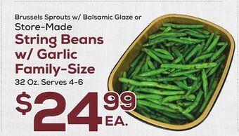 DeCicco & Sons String beans w/garlic family-size offer