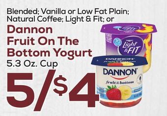 DeCicco & Sons Dannon fruit on the bottom yogurt offer