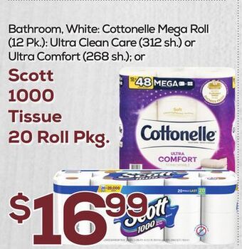 DeCicco & Sons Scott 1000 tissue 20 roll pkg offer