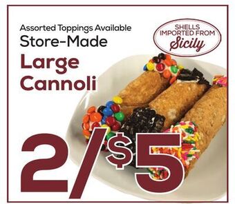 DeCicco & Sons Large cannoli offer
