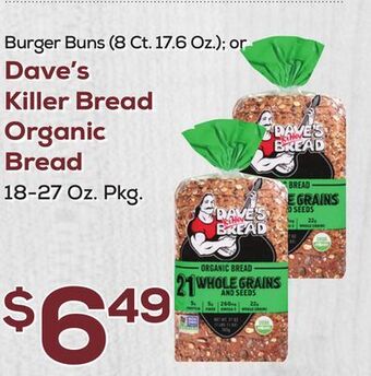 DeCicco & Sons Dave's killer bread organic bread, 18-27 oz. pkg. offer
