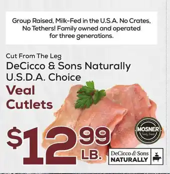 DeCicco & Sons Decicco & sons naturally u.s veal cutlets offer
