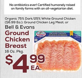 DeCicco & Sons Bell & evans ground chicken breast offer