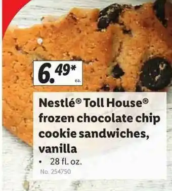 Lidl Nestlé Toll House Frozen Chocolate Chip Cookie Sandwiches, Vanilla offer