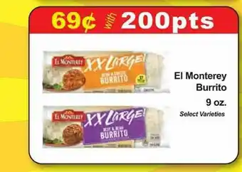 Market Basket El Monterey Burrito 9 Oz. offer