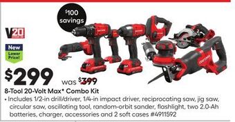 Lowe's 8-tool 20-volt maxf combo kit offer