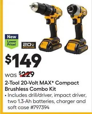 Lowe's 2-tool 20-volt max f compact brushless combo kit offer
