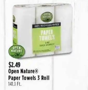 Market Street Open Nature Paper Towels 3 Roll offer