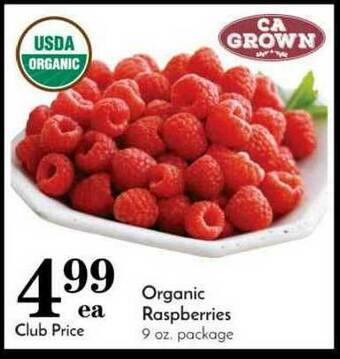 Pavilions Organic Raspberries offer
