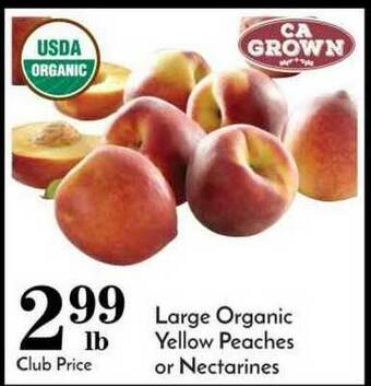 Pavilions Large Organic Yellow Peaches Or Nectarines offer