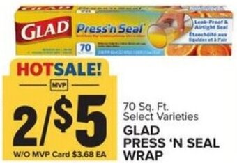 Food Lion Glad Press 'N Seal Wrap offer
