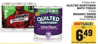 Food Lion Quilted Northern Bath Tissue,Brawny Paper Towels offer