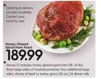 Hy-Vee Honey-glazed spiral ham feast offer