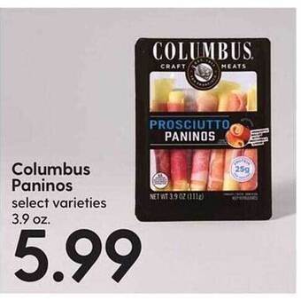 Hy-Vee Columbus paninos offer