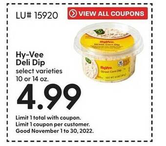 Hy-Vee Hy-vee deli dip offer