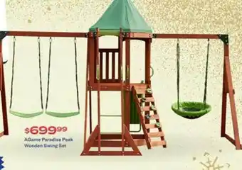 Academy Agame paradise peak wooden swing set offer