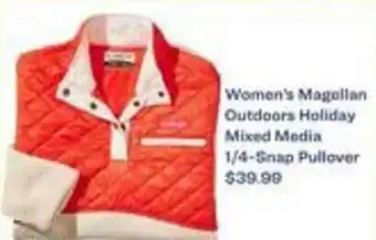 Academy Women's magellan outdoors holiday mixed miedia 1 4 - snap pullover offer
