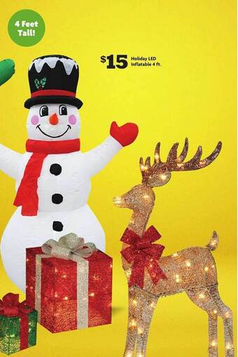 Family Dollar Holiday led inflatable 4 ft. offer
