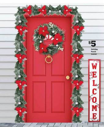 Family Dollar Holiday porch leaner offer