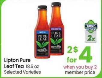 Safeway Lipton pure leaf tea offer