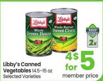 Safeway Libby's canned vegetables offer
