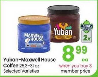 Safeway Yuban-maxwell house coffee offer