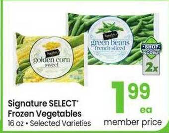 Safeway Signature select frozen vegetables offer