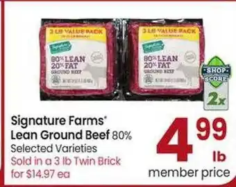 Safeway Signature farms lean ground beef 80% offer