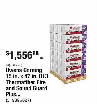 The Home Depot Owens corning r13 thermafiber fire and sound guard plus offer