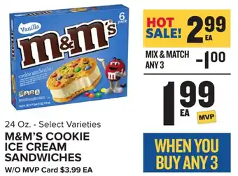 Food Lion M&M's Cookie Ice Cream Sandwiches 24 oz offer