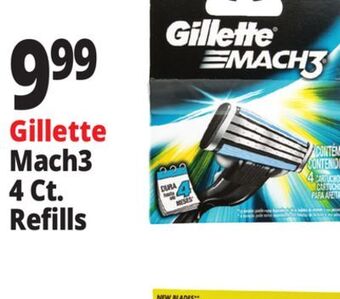 Ocean State Job Lot Gillette mach3 4 ct. refills offer