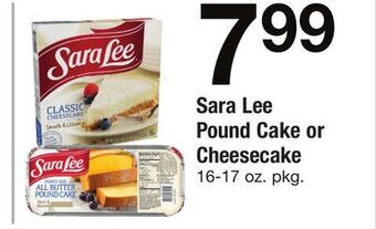 ACME Sara lee pound cake or cheesecake offer